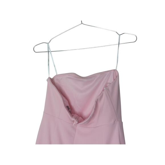 New without tags Lulus Light Pink Strapless Bustier Feather Mini Dress SZ L - Picture 8 of 13